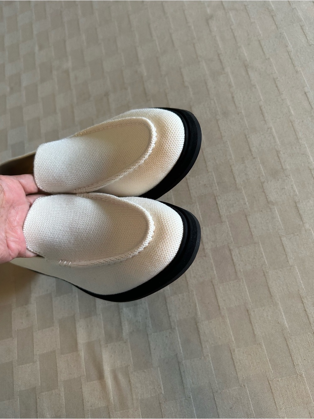 Rothy’s Merino Wool Blend The Lug Loafers in Ivory - Picture 14 of 15